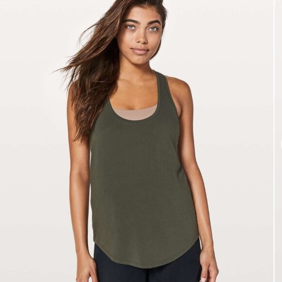 Lululemon Love Tank II Dark Olive sz 6 - Picture 1 of 6